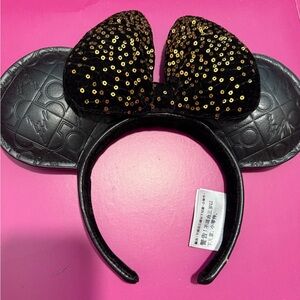Disney Black and Gold Embroidered Headband